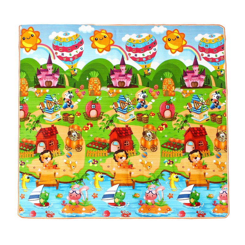 Baby Kids Floor Play Mat Rug Picnic Cushion Baby Crawling Mat Pad Infant