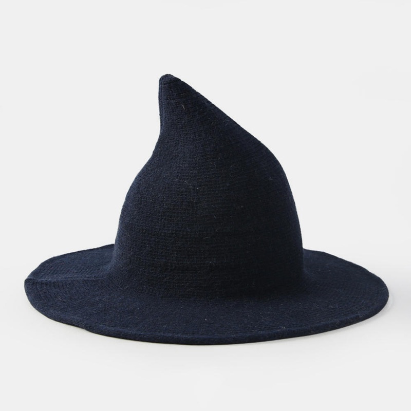 Cashmere Wool Funny Witch Hat Party Festival Knit Fedora Hat