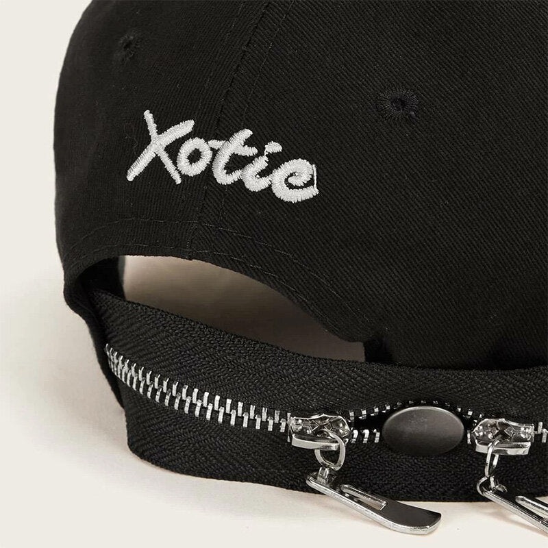Long Zipper Back Design Embroidery Baseball Cap