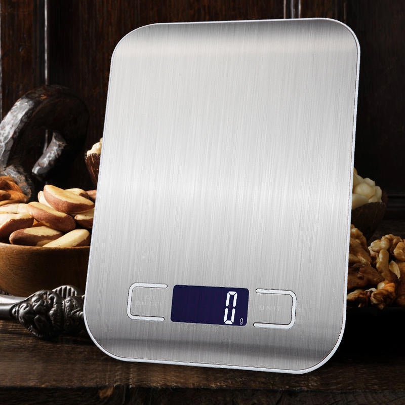 Mrosaa 10000g/5000g/1g Electronic USB Charging Scale LCD Digital Food Scale Stainless Steel Weighing Scale Measuring Tools