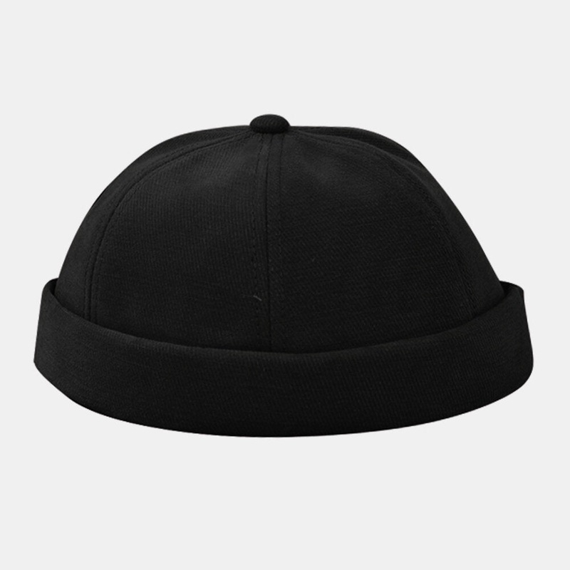 Unisex Cotton Letter Cartoon Patch Pattern Solid Color Brimless Beanie Landlord Cap Skull Cap