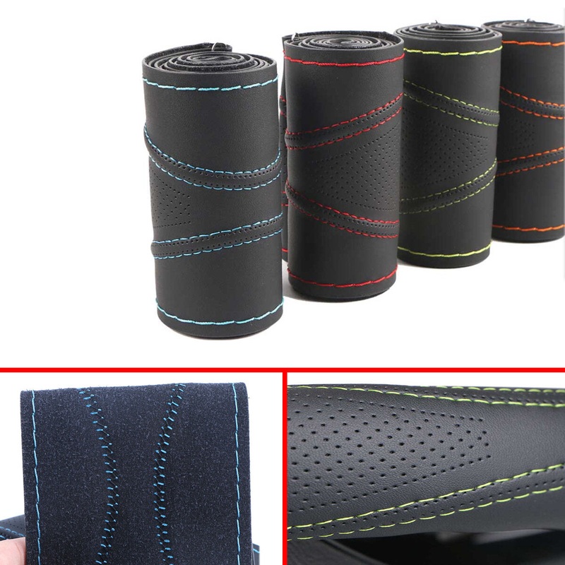 36/38/40cm Universal Anti-Slip Hand-stitched Steering Wheel Cover Vehicle Auto