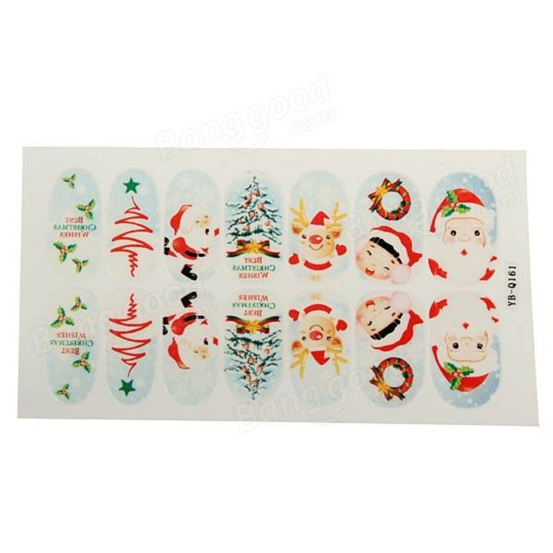Christmas Nail Art Decoration Transfer Manicure Tips Decal Stickers