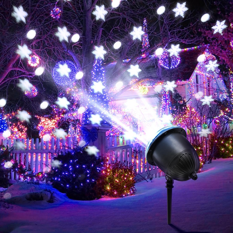 DIGOO DG-SY818S Winter Snow Projection Lamp Remote Control Stage Light Waterproof for Outdoor Indoor AC100-240V