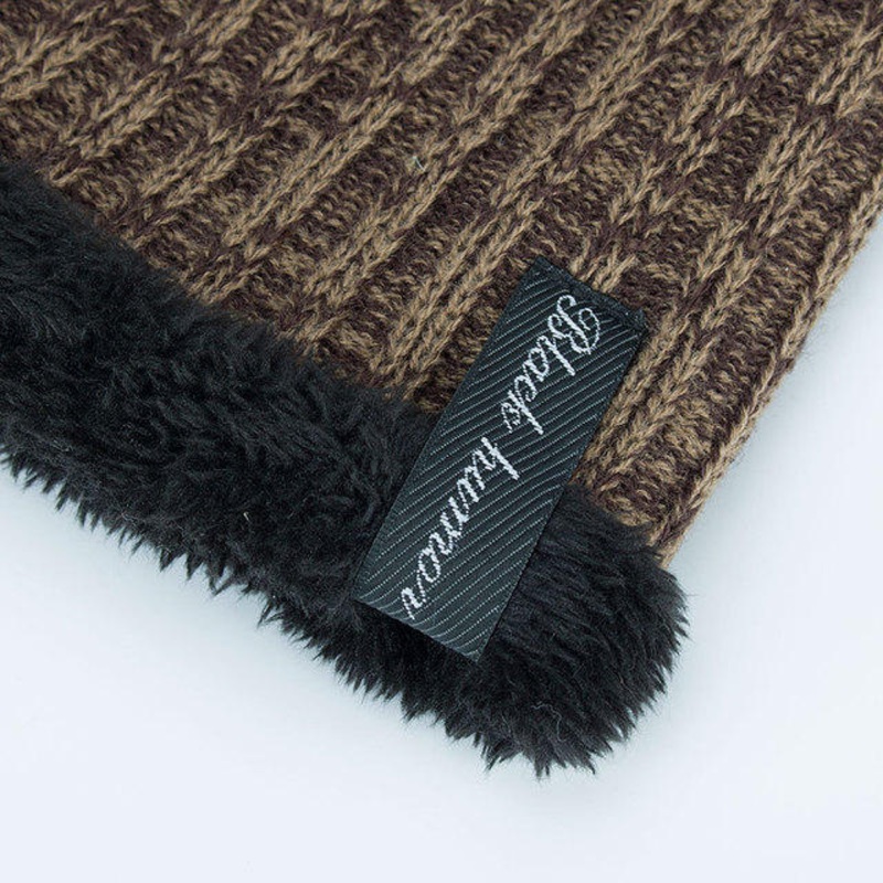 Hat Tide Knit Wool Hat Season Plus Warm Ab Yarn Long Standard Set Head Men’s Outdoor Hat
