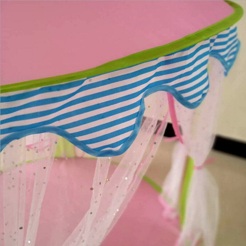 Kids Play Tent Princess Castle Playhouse With Star Lights Tent Gift for Kid Home Decor Pink