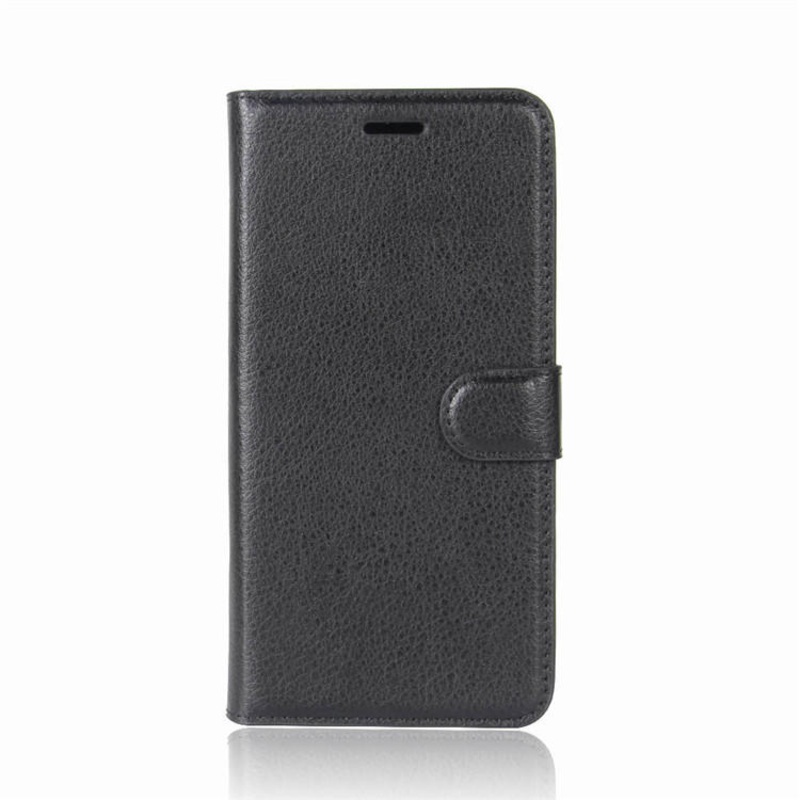 Litchi Texture Card Slot Bracket Flip Leather Case For iPhone X