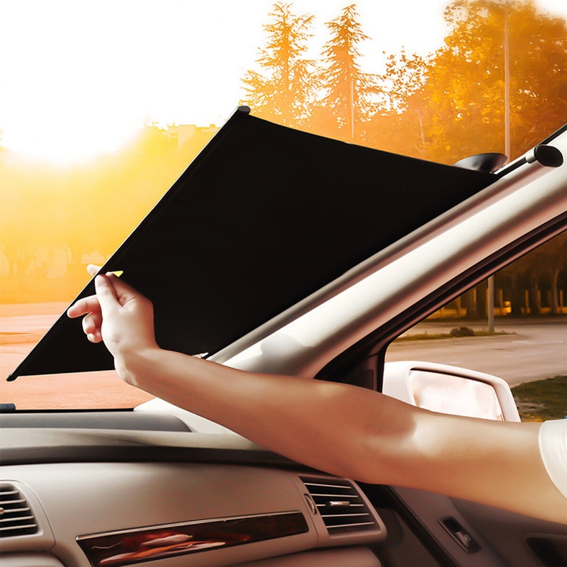 Metal Automatic Car Sun Shade Front Window Suction Cup