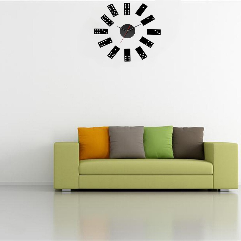 Multi-color Poker Crystal Mirror Wall Clock Self-adhesive Waterproof Wall Clock Anti-steam Mute Wall Clock