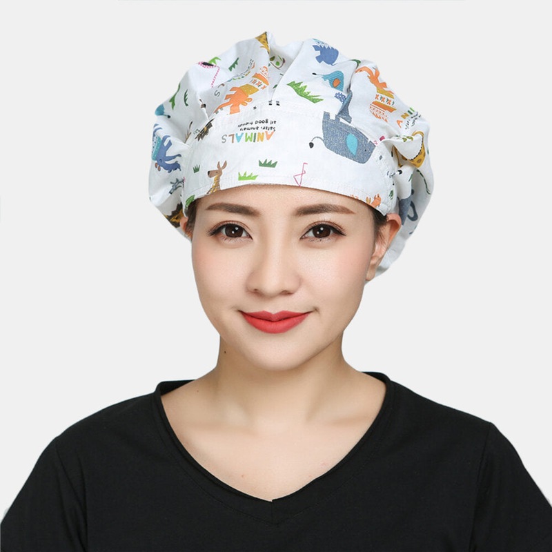 Surgical Caps Scrub Cap Cotton Fabric Nurse Hat