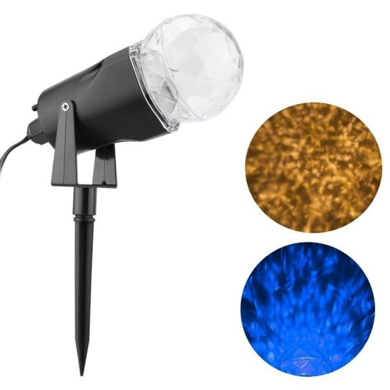 3W Rotating Crystal Ball LED Christmas Projection Stage Light Waterproof Outdoor Landscape Spotlight