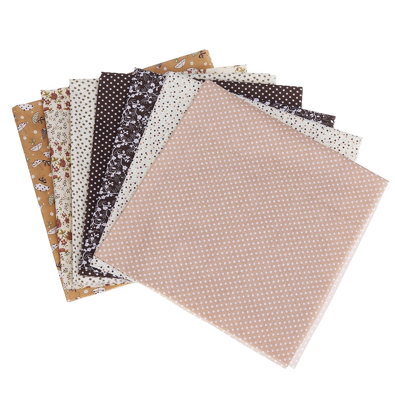 7pcs 50 x 50cm DIY Handmade Pure Cotton Fabrics Patchwork Cloth Group Cotton Cloth DIY Flower Pattern Manual Cloth