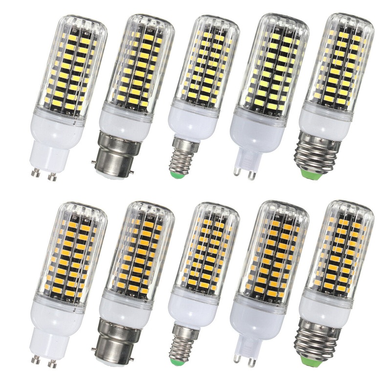 E27 E14 B22 G9 GU10 9W 80 SMD 5733 1100LM  LED Warm White White Cover Corn Bulb AC 110V