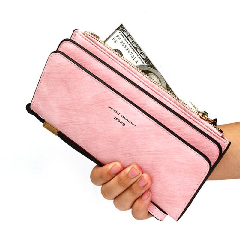 Women PU Leather Vintage Retro  Functional Casual Clutch Card Holder Wallet