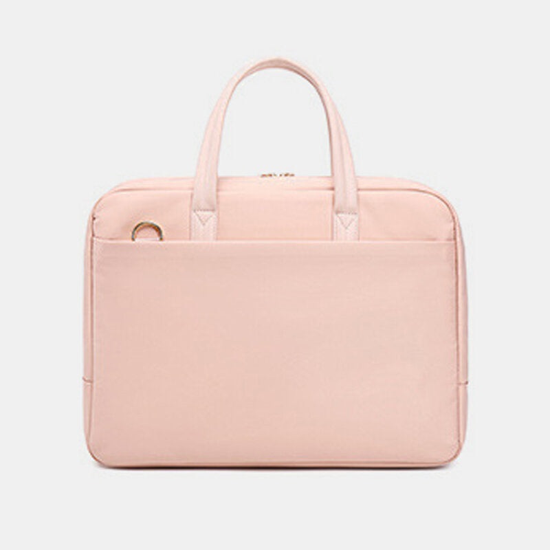 Women Simple 13.3/14/15.6 Inch Laptop Crossbody Bag Multi-Compartment RFID Anti-Theft Lightweight Handbag