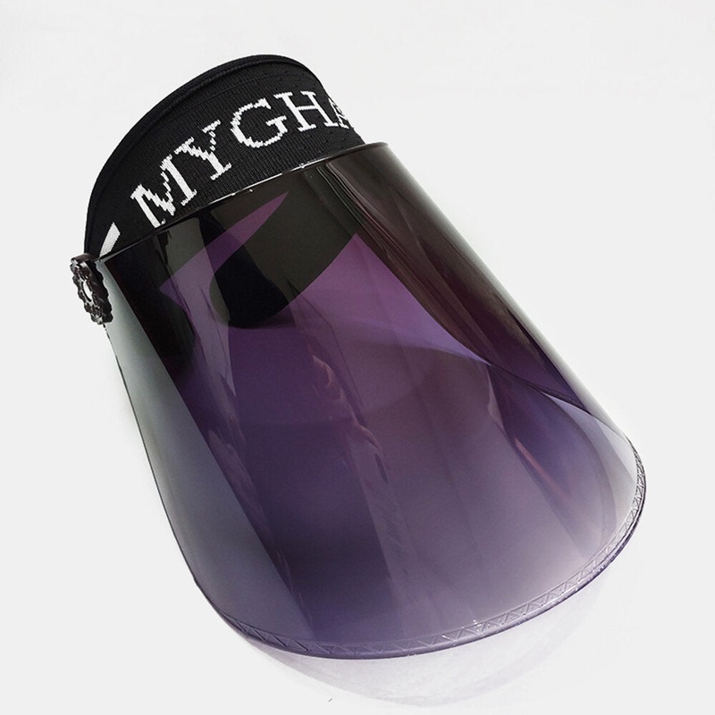 Letter Sun Hat Empty Top Hat Anti-UV Big Brim Cover Face Hat