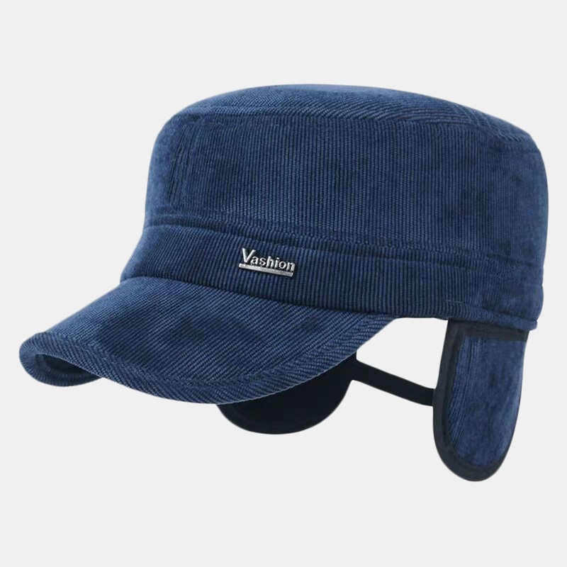 Mens Corduroy Flat Hats Top Hats Outdoor Sunscreen Military Army Peaked Dad Top Cap