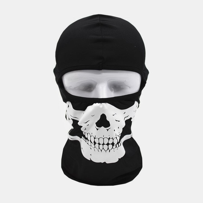 Outdoor CS Head Cover Skull Pattern Hat Bandana Balaclava Neck Gaiter Neck Tube UV Resistant Quick Dry Lightweight Materials Cycling For Adults