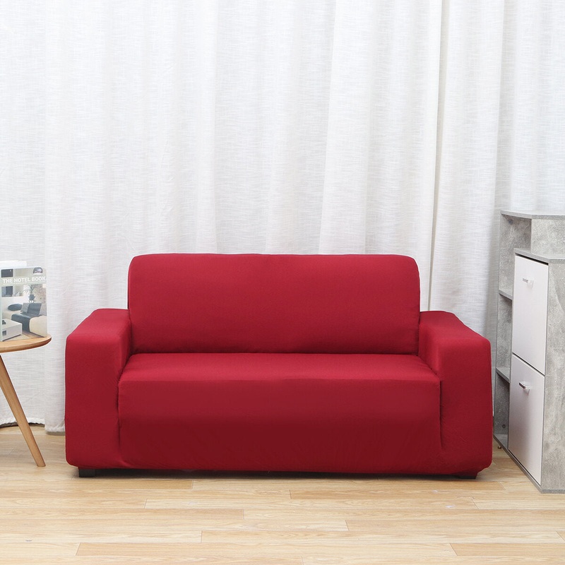 1/2/3 Seaters Elastic Sofa Cover Universal Pure Color Chair Seat Protector Couch Case Stretch Slipcover Home Office Furniture Decorations