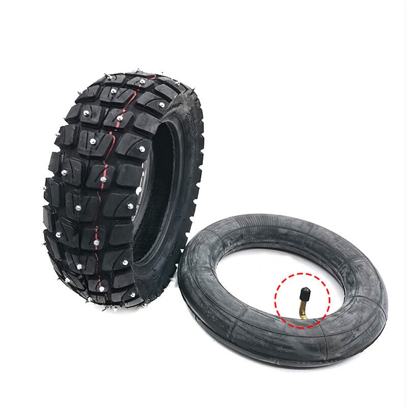 10×3.0 80/65-6 Off Road Tire 10 Inch Electric Scooter Winter Snow Tire Studded Stud 255*80 For Zero 10x Dualtron KuGoo M4 LAOTIE ES18 Lite L8S Pro T30 ANGWATT C1 F1 BOYUEDA Scooters