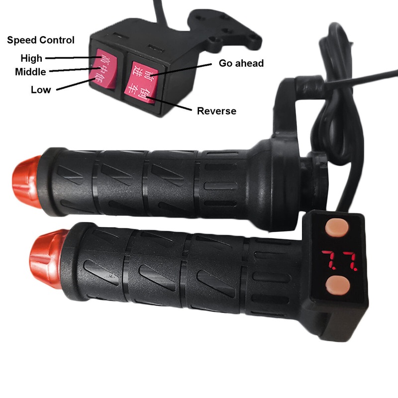 11-18V 12V Motorcycle / 40-80V 48V 64V 72V Electric Scooter Heated Grips Winter 22mm Adjustable Digital LCD Display