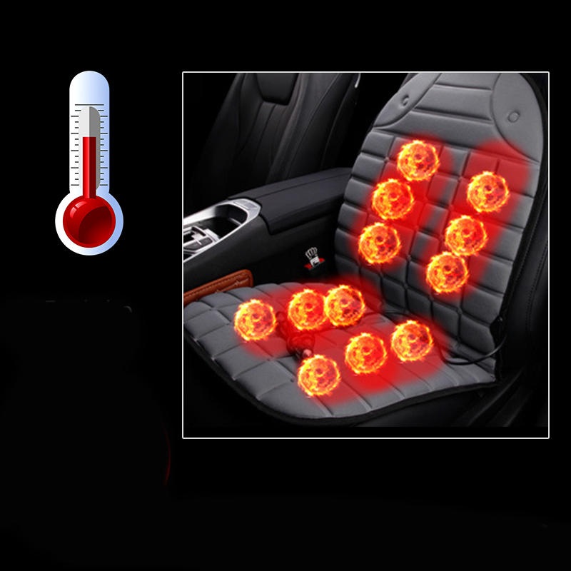 Universal 12V Heated Car Seat Covers Safety Thermostatically Controlled Overheat Protection