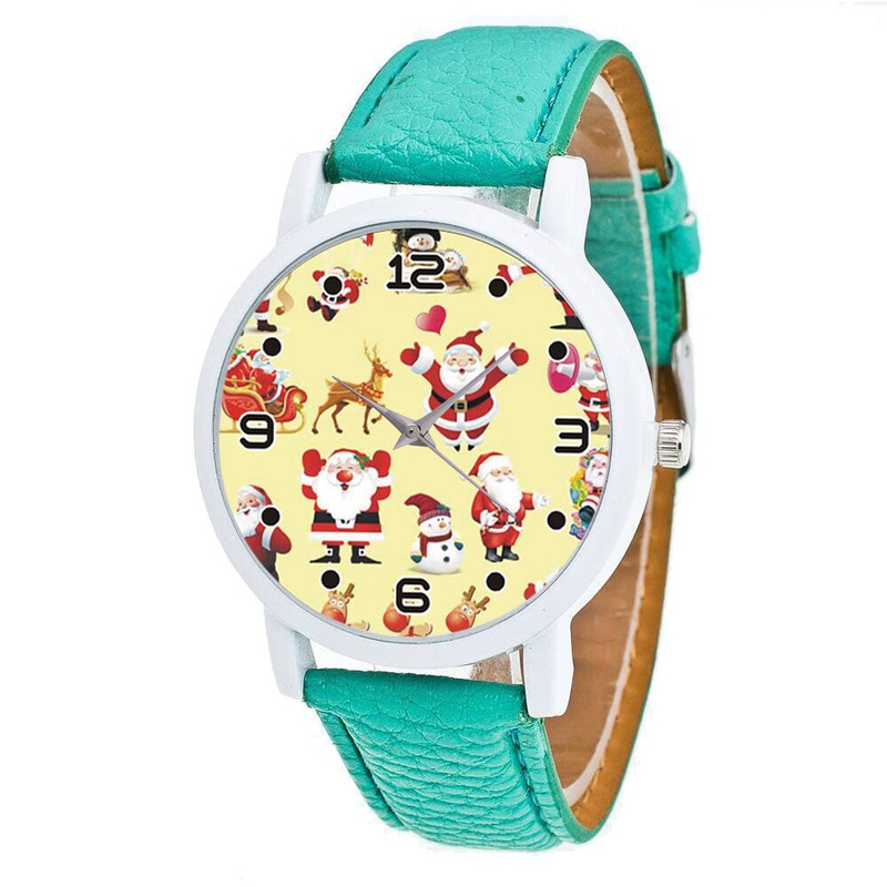 Cartoon Santa Claus Pattern Cute Kid Watch Fashion Children Quartz Watch