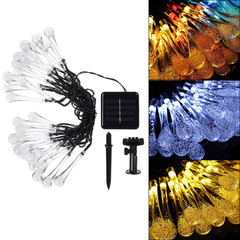 5M/6.5M/7M 2 Modes Outdoor LED Solar String Light Waterproof Starry Lamp Christmas Garden Lawn Decoration Christmas Decorations Clearance Christmas Lights