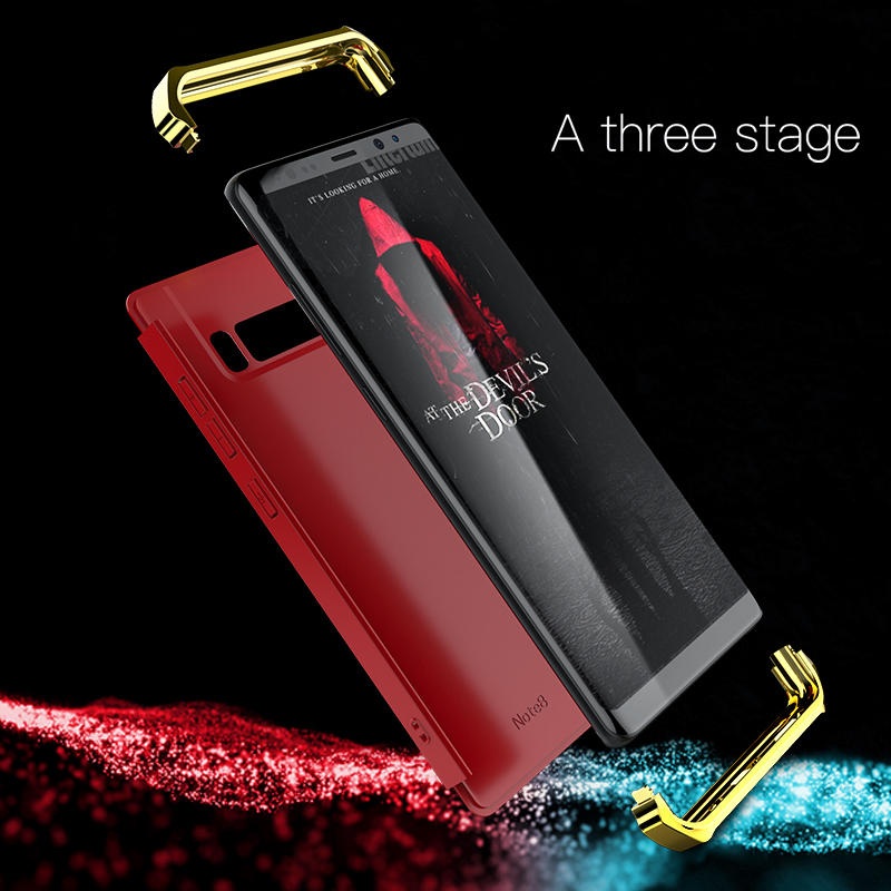 Bakeey 3 In 1 Bumper Plating Frosted Case For Samsung Galaxy Note 8