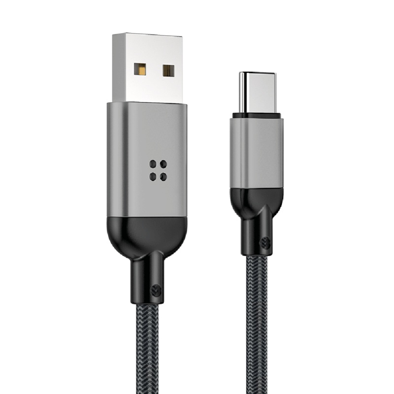 ROCK R6 2A Type-C LED Smart Luminous Fast Charging Transmission Data Cable For Huawei P30 Mate 20Pro Mi9 S10+ Note 10