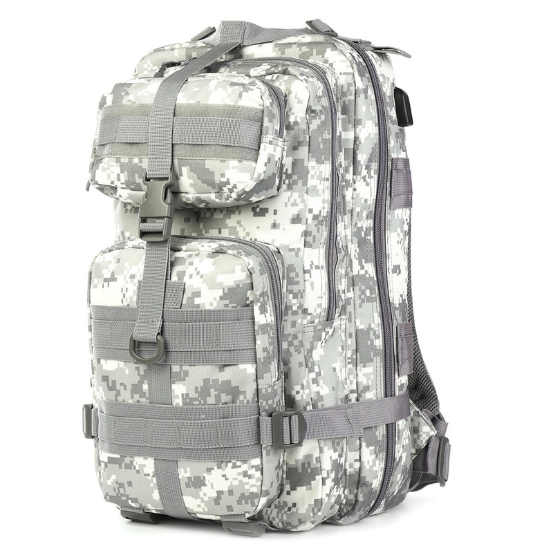 36L Outdoor Military Tactical Laptop USB  Backpack Waterproof 900D Oxford Rucksack Camping Hiking