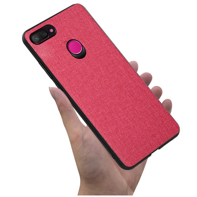 Bakeey Fabric PC+PU Leather Back + Soft TPU Bumper Protective Case for Xiaomi Mi 8 Lite 6.26 inch Non-original