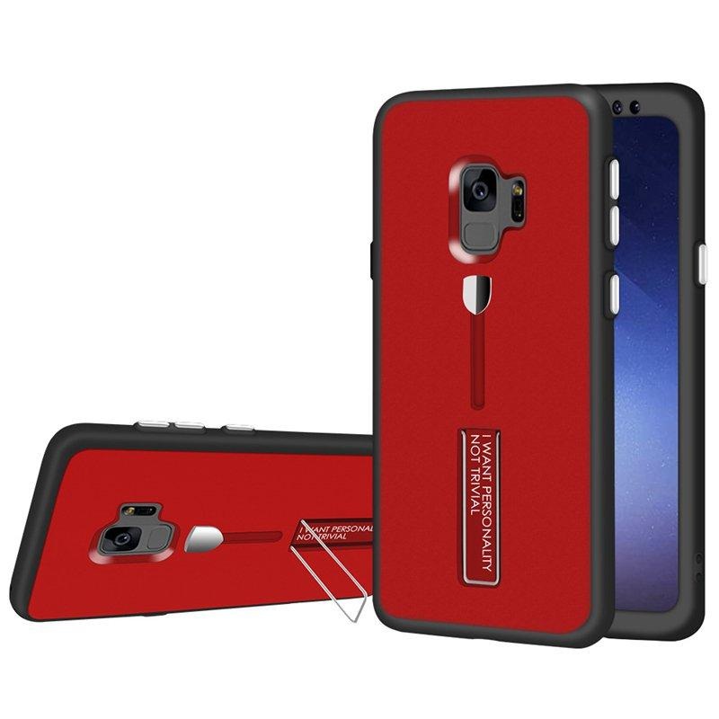 Bakeey Full Body Front & Back Cover Strap Grip Kickstand Case For Samsung Galaxy S9/S9 Plus