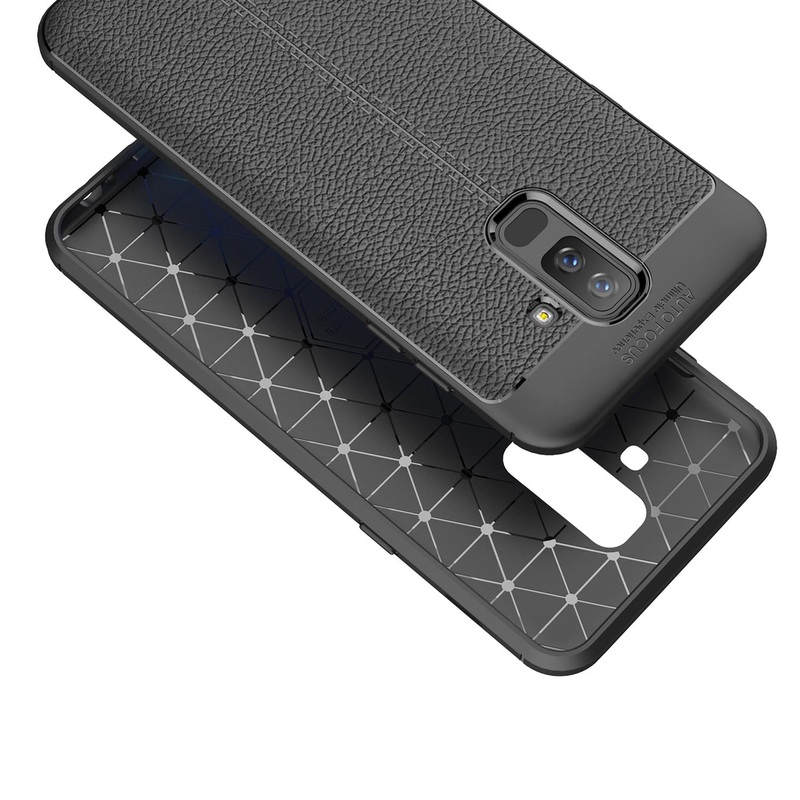 Bakeey Litchi Leather Soft TPU Protective Case for Samsung Galaxy A6 Plus 2018