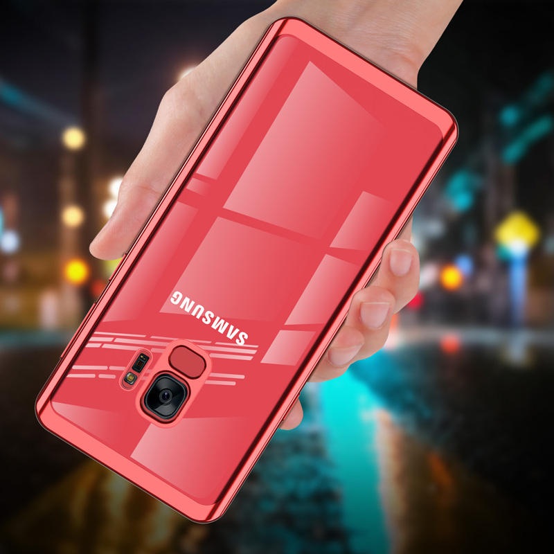 Bakeey Plating Bright Color Clear Soft TPU Protective Case For Samsung
