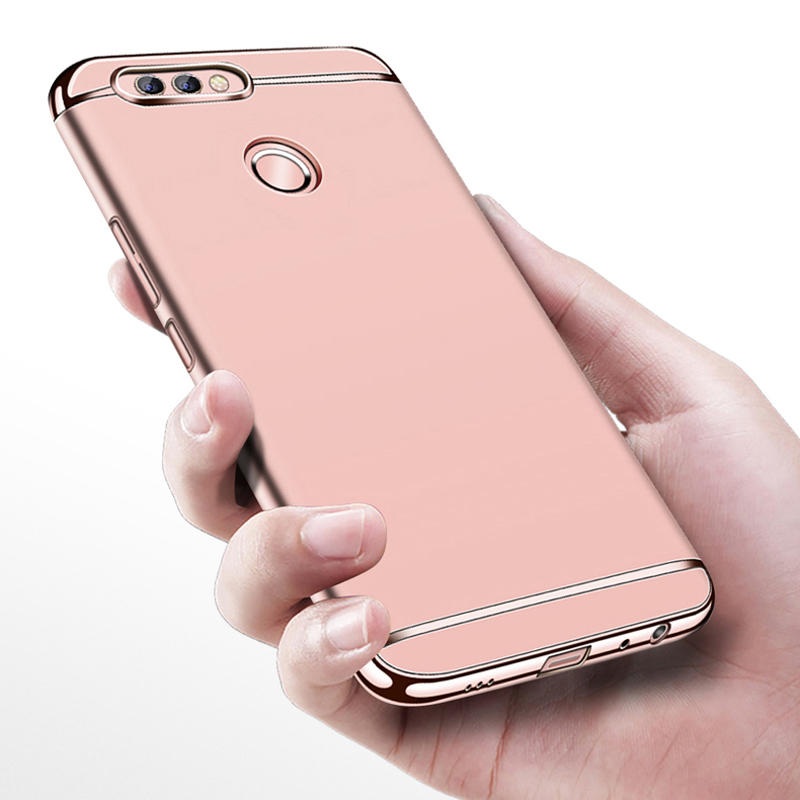 Bakeey Ultra-thin 3 in 1 Plating Frame Splicing PC Hard Protective Case For Xiaomi Mi 8 Lite