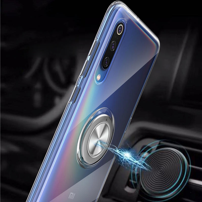 Bakeey Ultra-thin With Ring Holder Anti-fingerprint Soft TPU Protective Case For Xiaomi Mi 9 SE