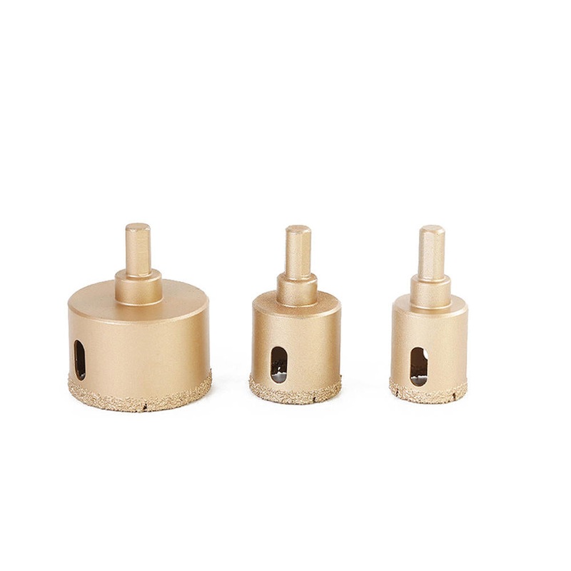 Drillpro 25-60mm Brazed Hole Saw Cutter Hole Puncher Tile Ceramic Glass Marble Emery Drill Bit