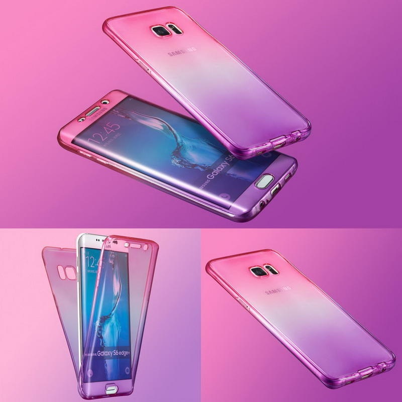Gradient Color 360 Full Protective TPU Case for Samsung Galaxy S6