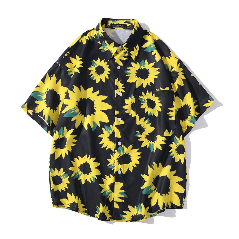 Hawaiian Casual Women Men T-shirt Loose Short Sleeve Holiday Beach Fancy Top Tee Summer Casual Shirts Hiking Travel