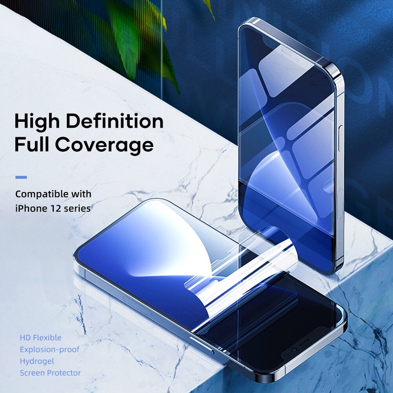 ROCK for iPhone 12 Pro Max / 12 / 12 Mini / 12 Pro Screen Protector Ultra-thin Full Coverage Hydrogel Film Automatic-Repair Anti-Scratch Soft Front Film