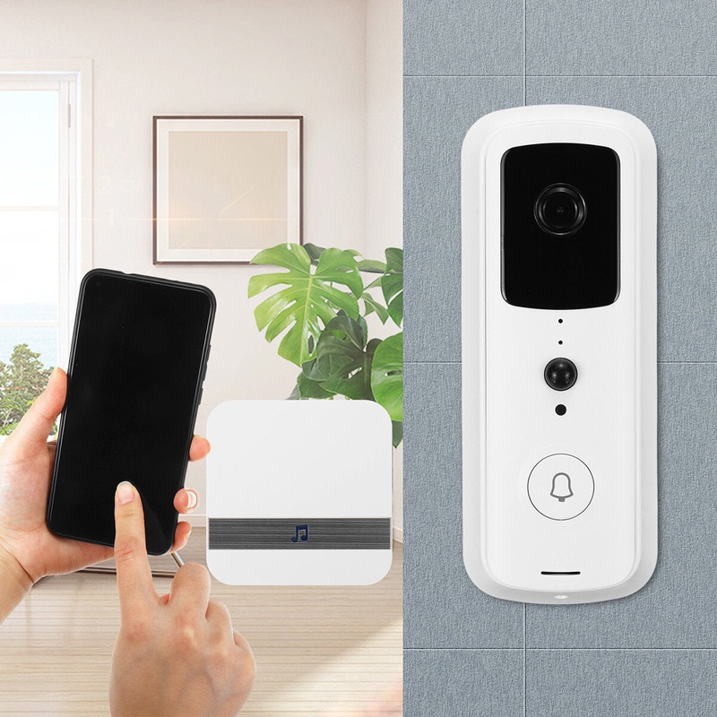 Smart WiFi HD 1080P Video Doorbell IR Visual Camera Intercom 166 Wide Angle Home Security Kit APP Control