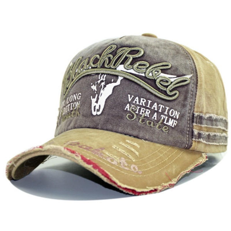 Men Adjustable Embroidery Letter Denim Hat Summer Outdoor Sports Cap