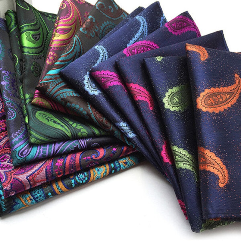 Men Cotton Pocket Square Handkerchief Business Pocket Square Towel