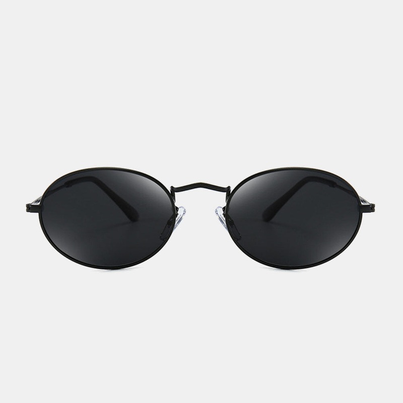 Unisex Alloy Oval Full Frame Polarized UV Protection Fashion All-match Sunglasses