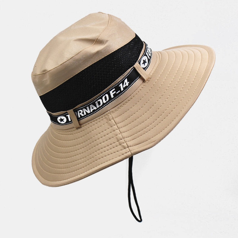 Unisex Wide Brim Mesh Breathable Outdoor Climbing UV Protection Sunshade Bucket Hat
