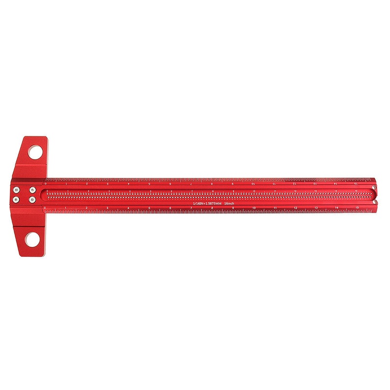 XIUYI 16/24 Inch Woodworking Line Drawing T Ruler Hole Ruler 90 Right Angle Line Drawing Ruler Woodworking Measuring Hole Positioning Ruler
