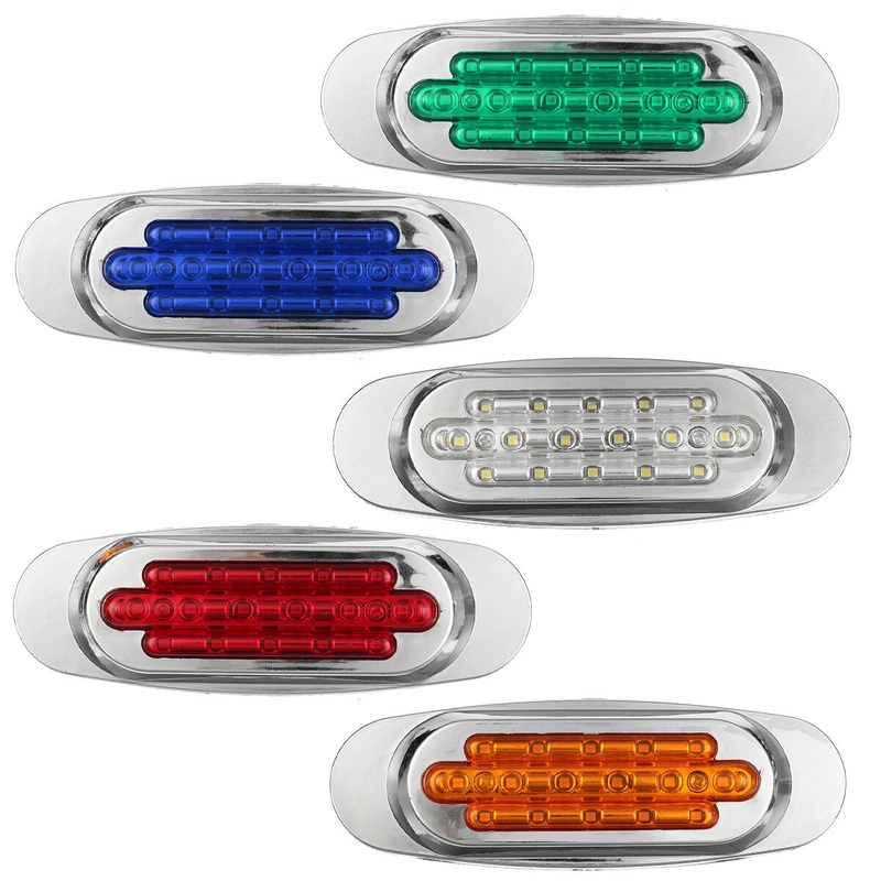 12/24V 16LED Side Marker Light Position Rear Lights Universal For Truck Trailer
