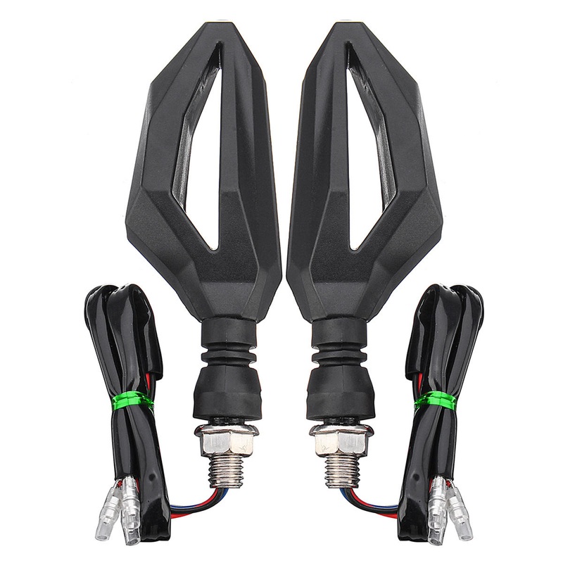 12V Pair Universal Motorcycle Scooter LED Daytime Running Turn Signal Lights