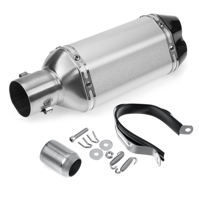 38-51mm Motorcycle Double Outlet Exhaust Tail Pipe Kit 300mm Universal